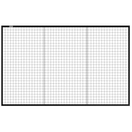 Global Industrial Machine Wire Guard Panel, 8'W, Black 800489BK